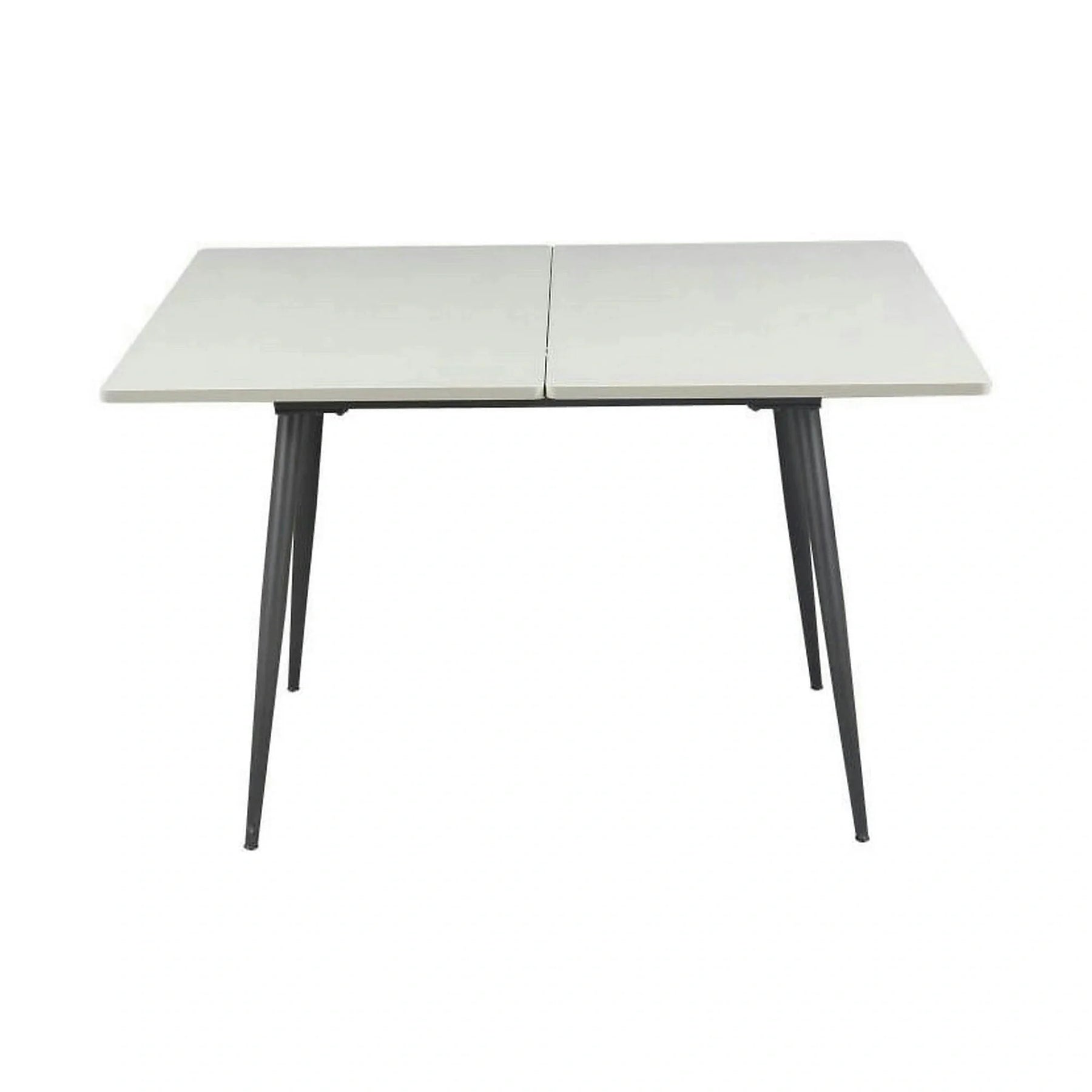 Masa extensibila SMART, MDF cu strat de melamina/metal, alb/negru, 60-120×93×77 cm