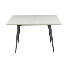 Masa extensibila SMART, MDF cu strat de melamina/metal, alb/negru, 60-120×93×77 cm