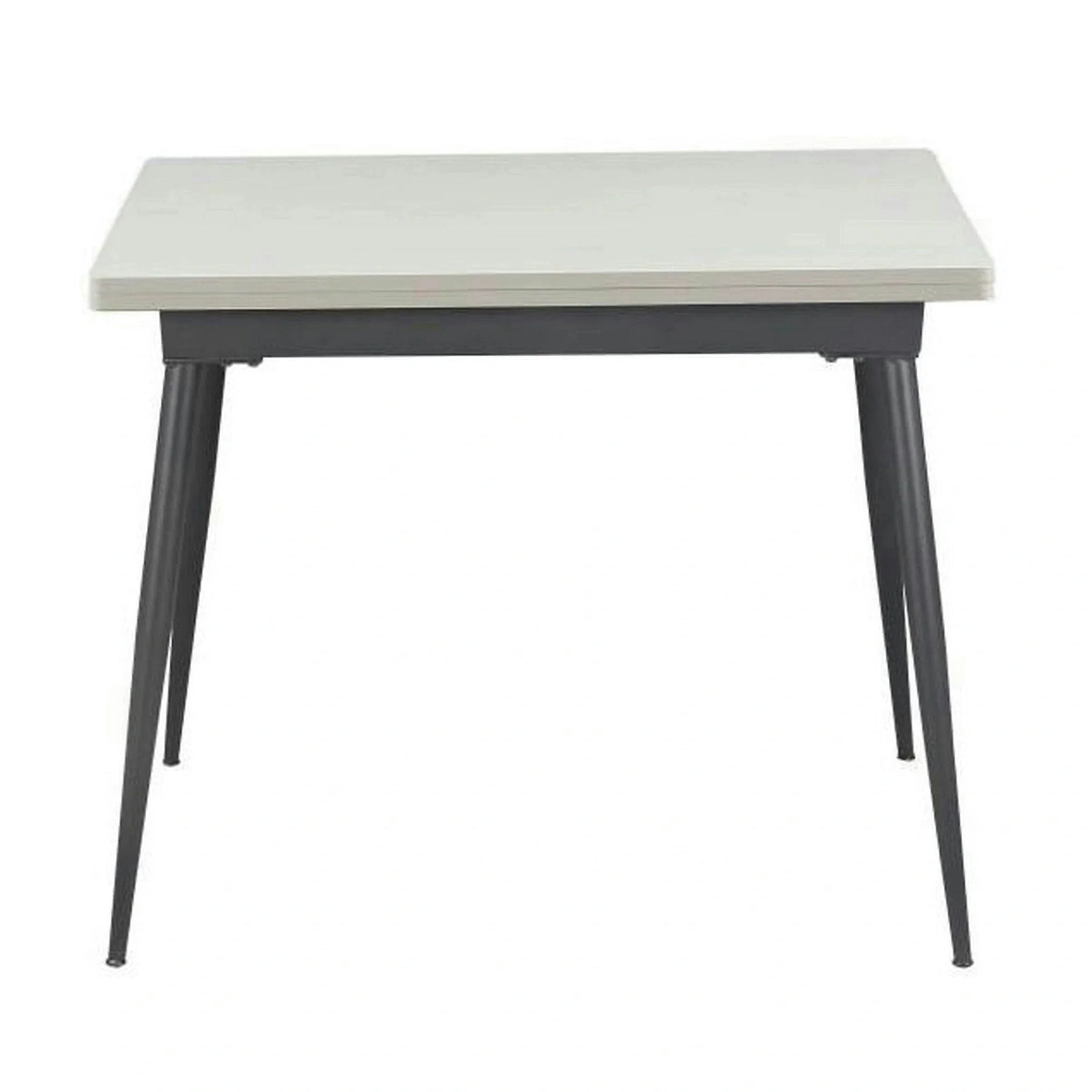 Masa extensibila SMART, MDF cu strat de melamina/metal, alb/negru, 60-120×93×77 cm