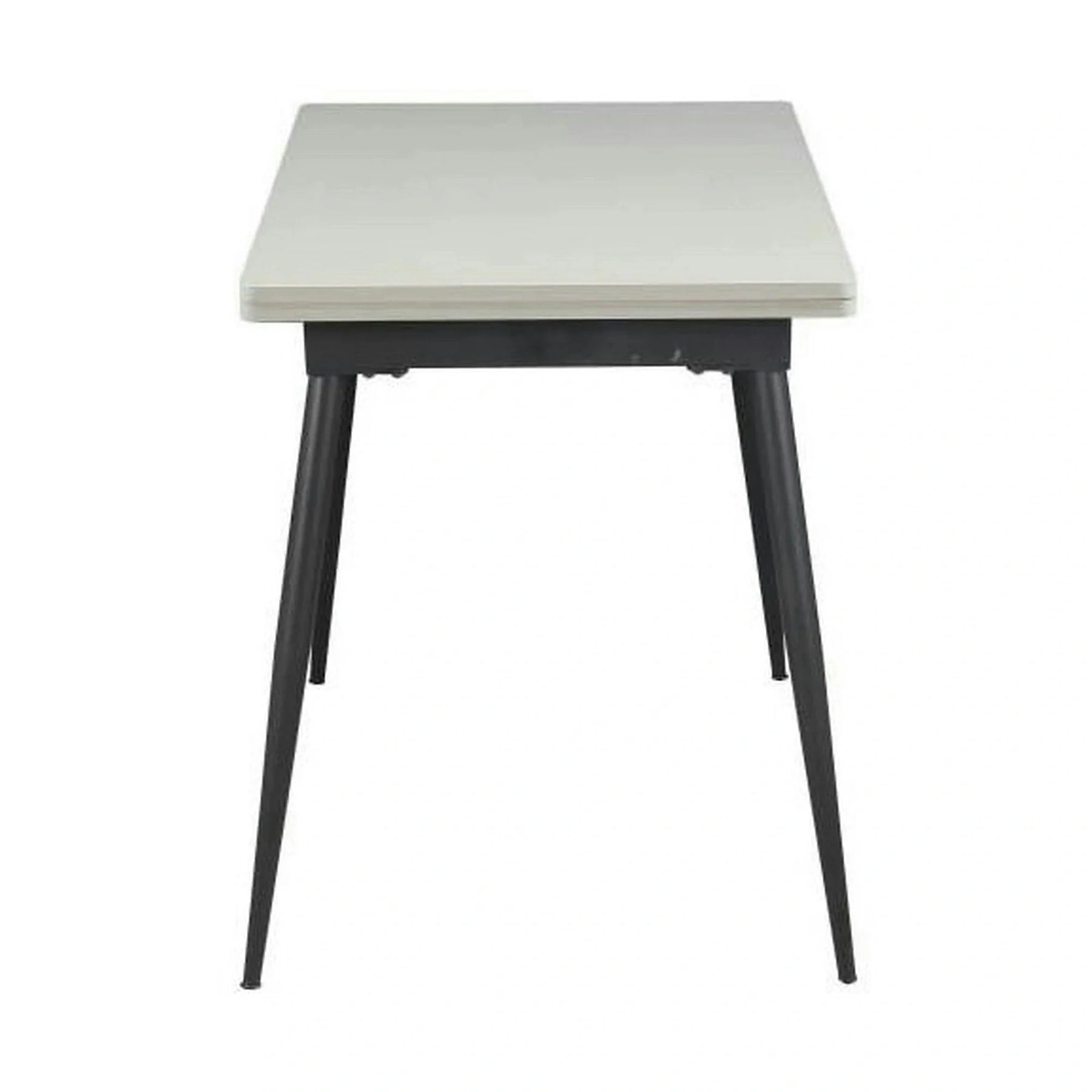 Masa extensibila SMART, MDF cu strat de melamina/metal, alb/negru, 60-120×93×77 cm