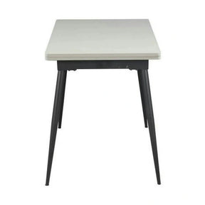 Masa extensibila SMART, MDF cu strat de melamina/metal, alb/negru, 60-120×93×77 cm