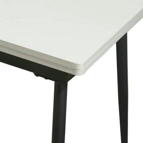 Masa extensibila SMART, MDF cu strat de melamina/metal, alb/negru, 60-120×93×77 cm
