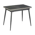 Masa extensibila SMART, MDF cu strat de melamina/metal, gri antracit cu efect de marmura/negru, 60-120×93×77 cm