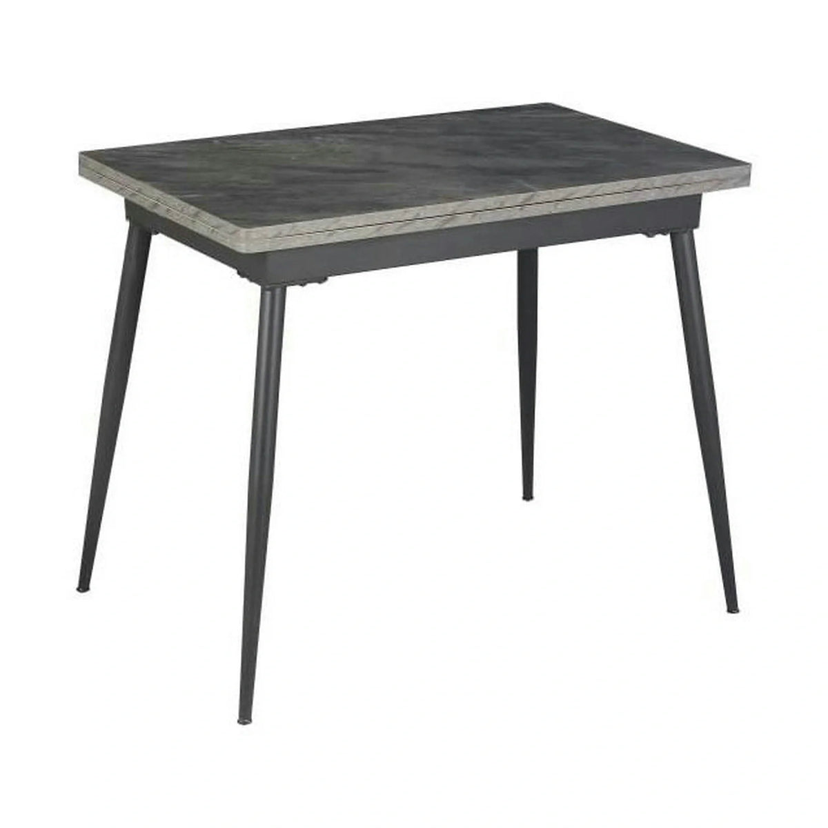 Masa extensibila SMART, gri cu efect de marmura/negru, 60/120x93x77 cm