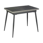 Masa extensibila SMART, gri cu efect de marmura/negru, 60/120x93x77 cm