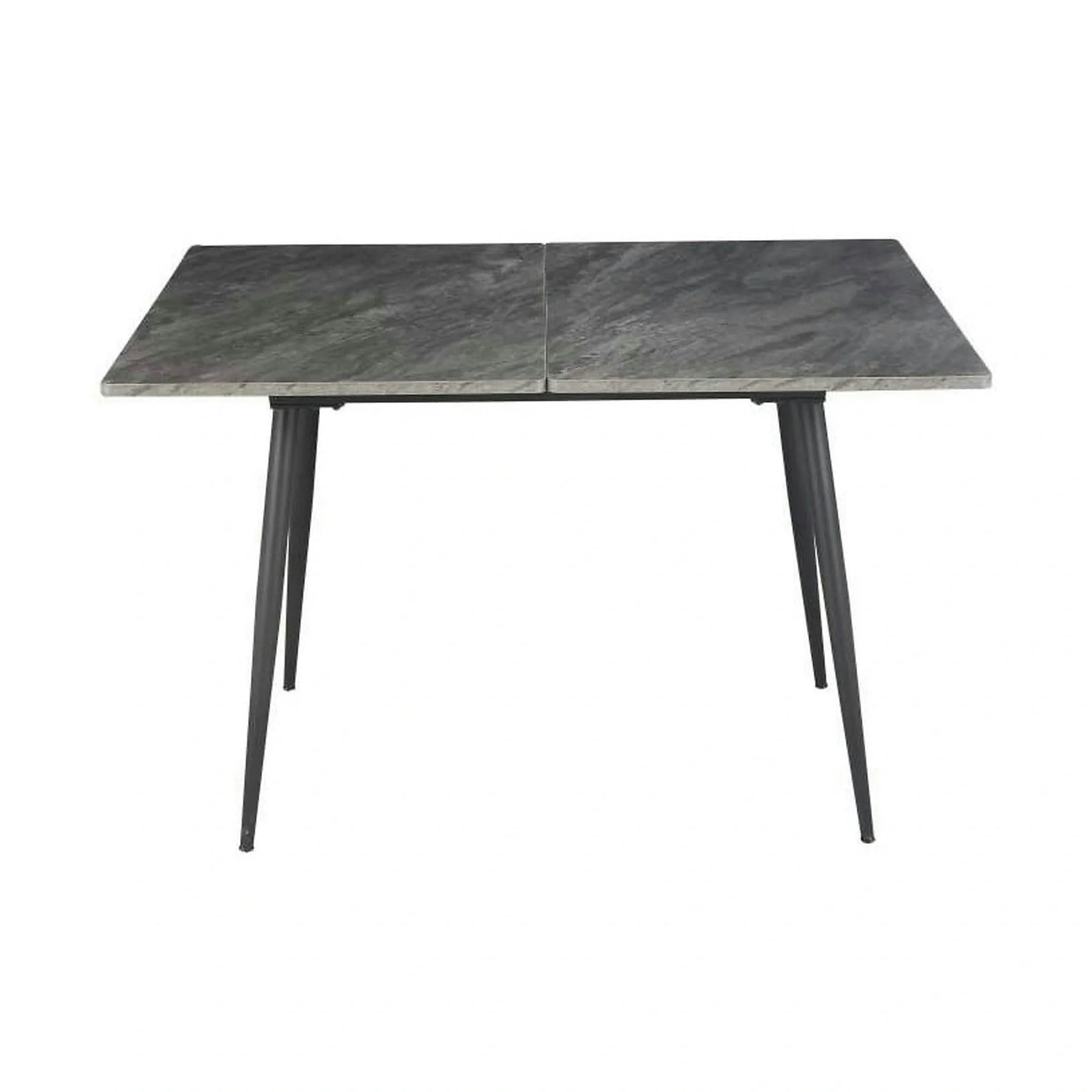 Masa extensibila SMART, MDF cu strat de melamina/metal, gri antracit cu efect de marmura/negru, 60-120×93×77 cm