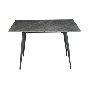Masa extensibila SMART, MDF cu strat de melamina/metal, gri antracit cu efect de marmura/negru, 60-120×93×77 cm