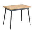 Masa extensibila SMART, MDF cu strat de melamina/metal, stejar/negru, 60-120×93×77 cm