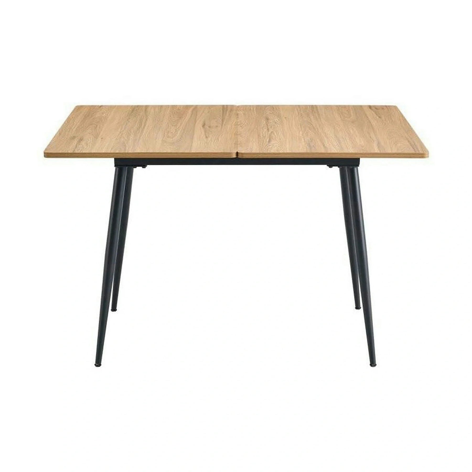 Masa extensibila SMART, MDF cu strat de melamina/metal, stejar/negru, 60-120×93×77 cm