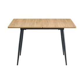 Masa extensibila SMART, MDF cu strat de melamina/metal, stejar/negru, 60-120×93×77 cm