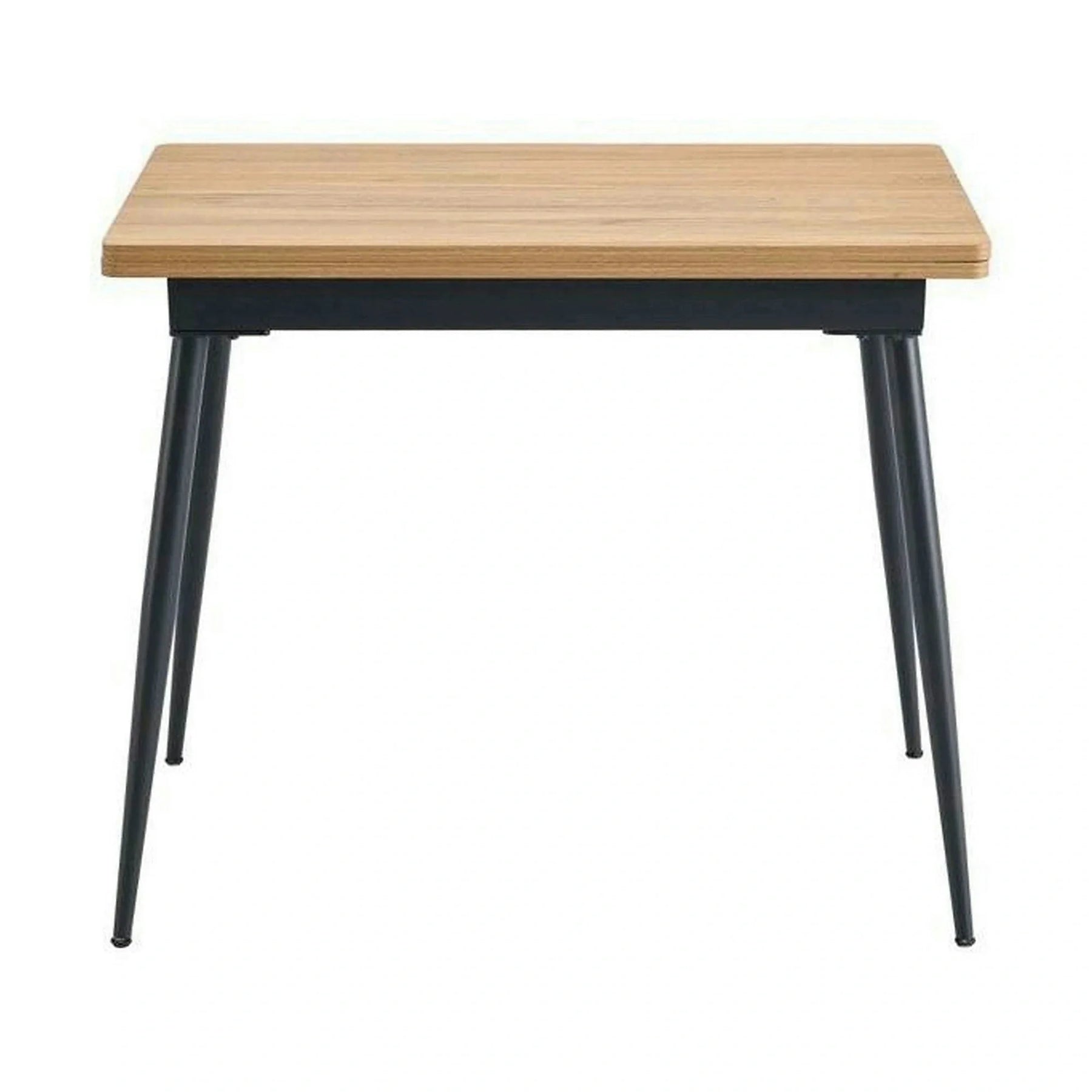 Masa extensibila SMART, MDF cu strat de melamina/metal, stejar/negru, 60-120×93×77 cm