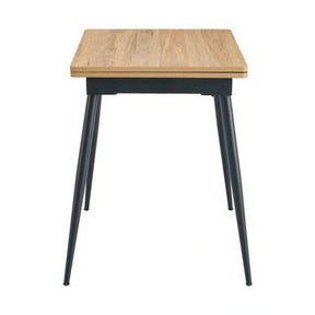 Masa extensibila SMART, MDF cu strat de melamina/metal, stejar/negru, 60-120×93×77 cm