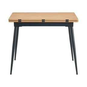 Masa extensibila SMART, MDF cu strat de melamina/metal, stejar/negru, 60-120×93×77 cm