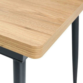 Masa extensibila SMART, MDF cu strat de melamina/metal, stejar/negru, 60-120×93×77 cm