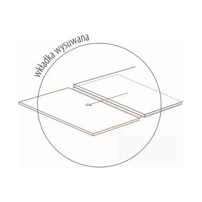 Masa extensibila sticla securizata COLUMBUS, alb cu efect de marmura/negru, sticla/ceramica/metal, 160/240x90x76 cm