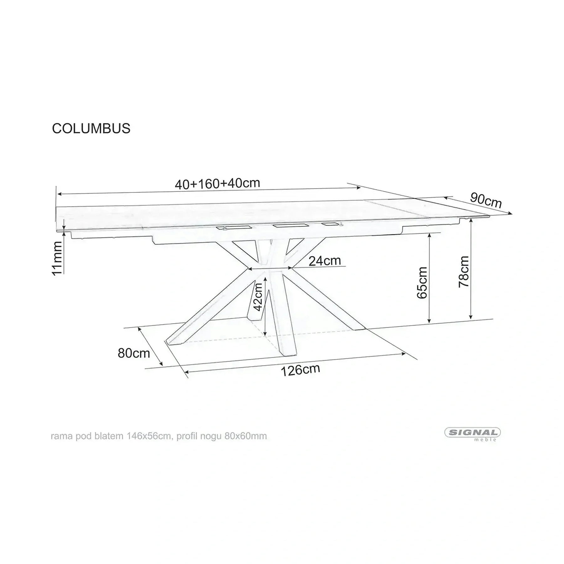 Masa extensibila sticla securizata COLUMBUS, alb cu efect de marmura/negru, sticla/ceramica/metal, 160/240x90x76 cm