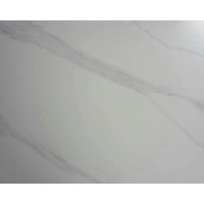 Masa extensibila VELA, ceramica/metal, alb cu efect de marmura/negru, 110-170×75×76 cm