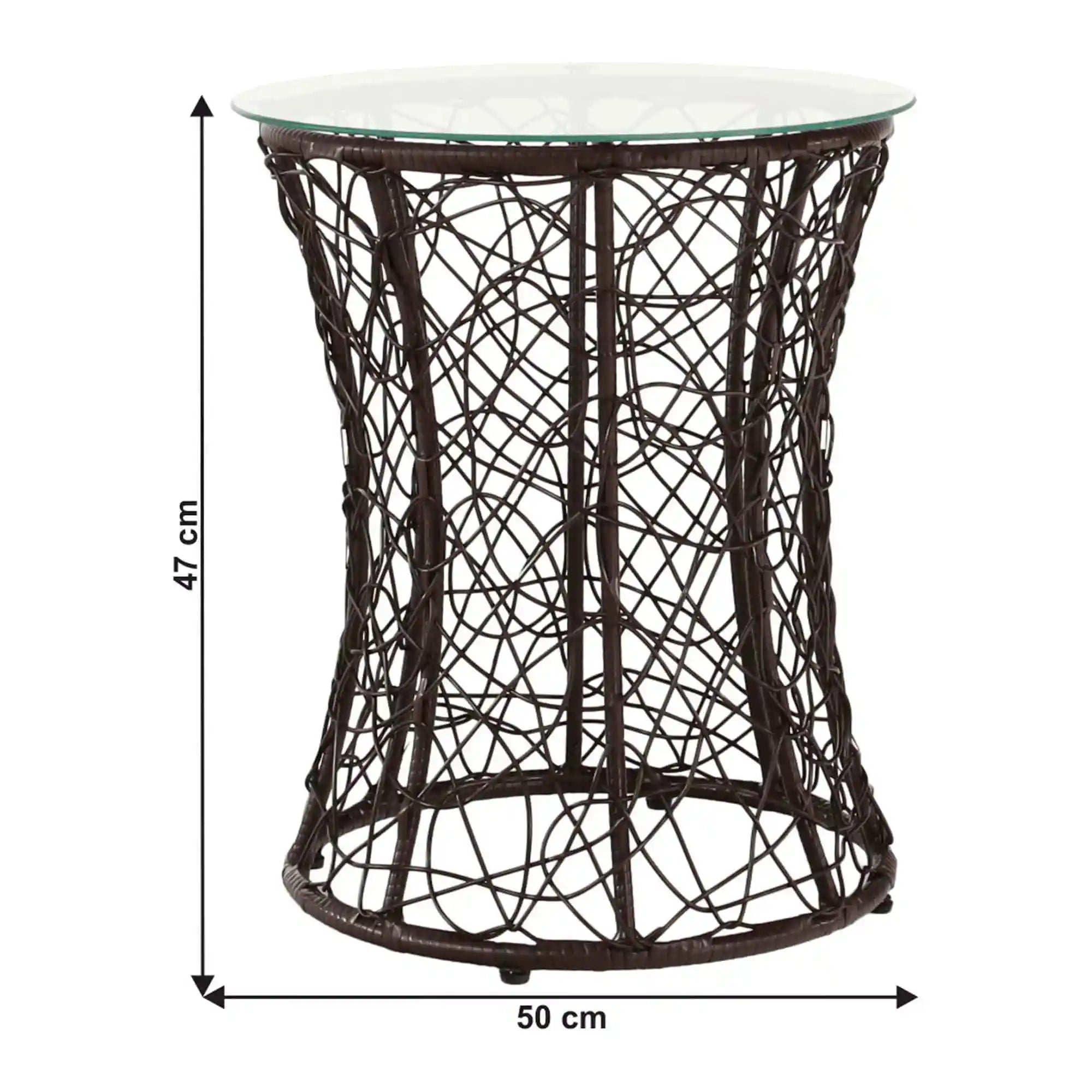 Masa gradina ATHENA OCN-28008, transparent/negru