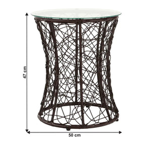 Masa gradina ATHENA OCN-28008, transparent/negru