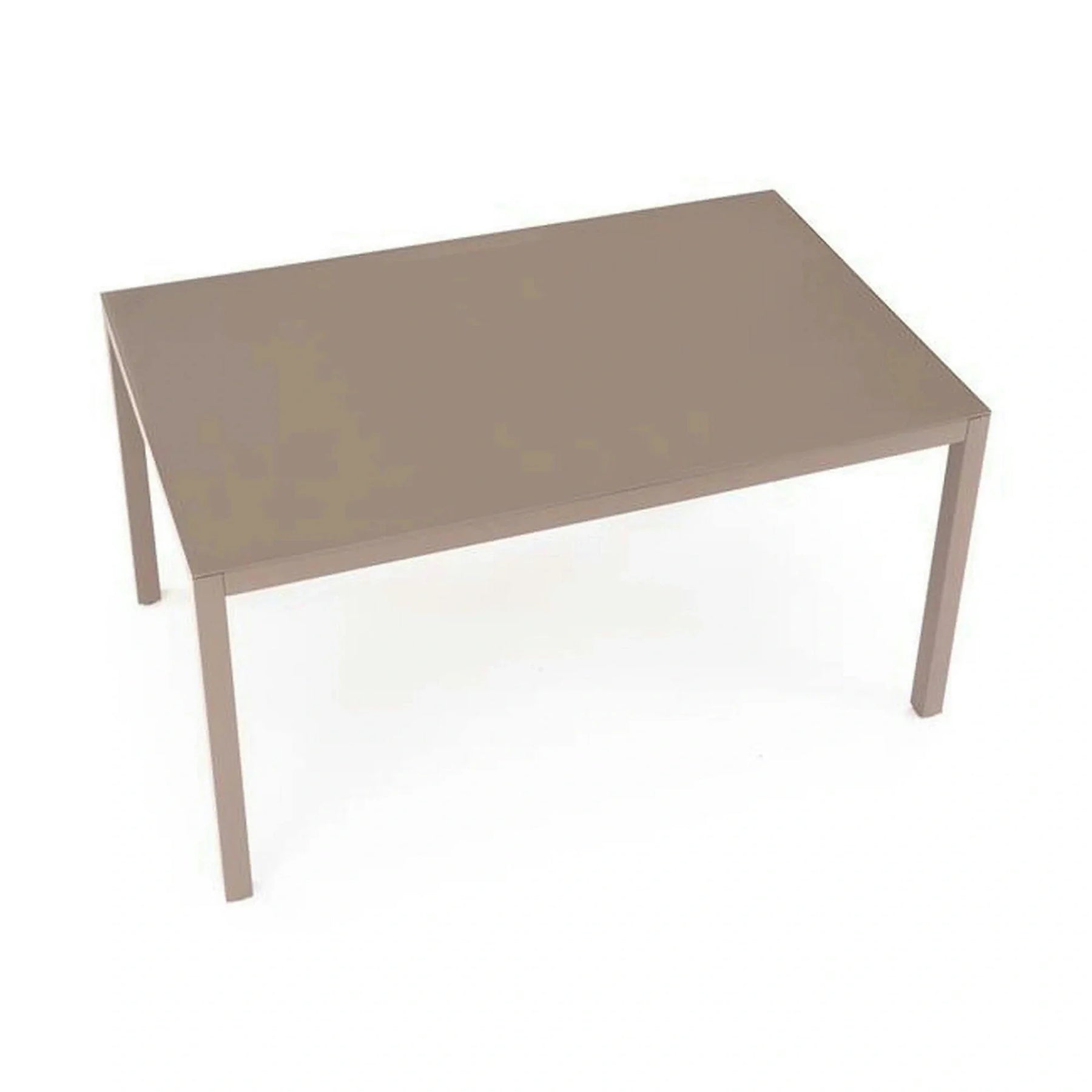 Masa gradina HOVER, bej/cappuccino, sticla/metal, 150x90x75 cm
