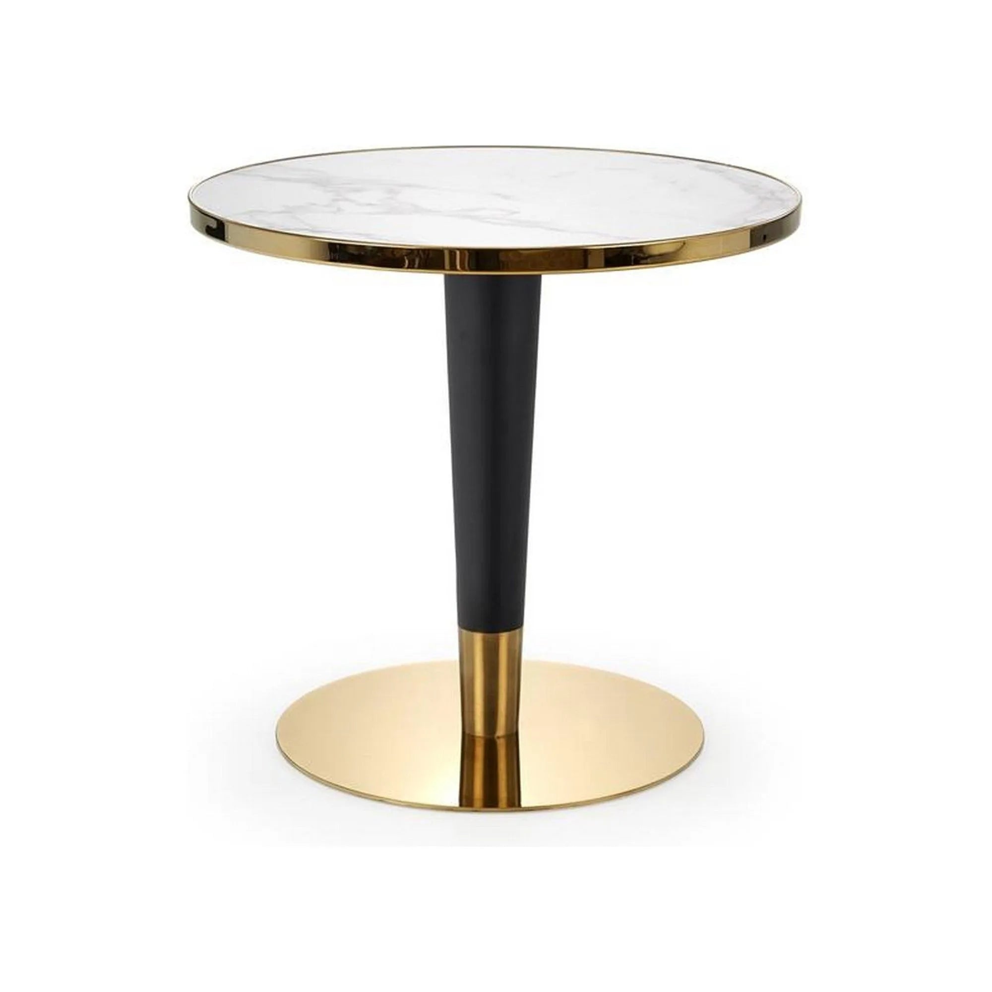 Masa HOUSTON OCN-37341, alb/negru/auriu