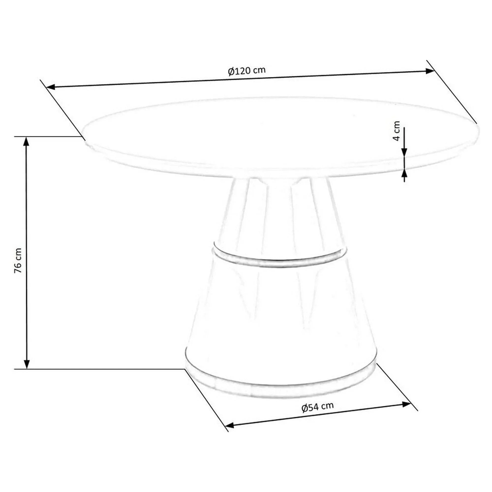 Masa HOUSTON OCN-37400, alb/auriu