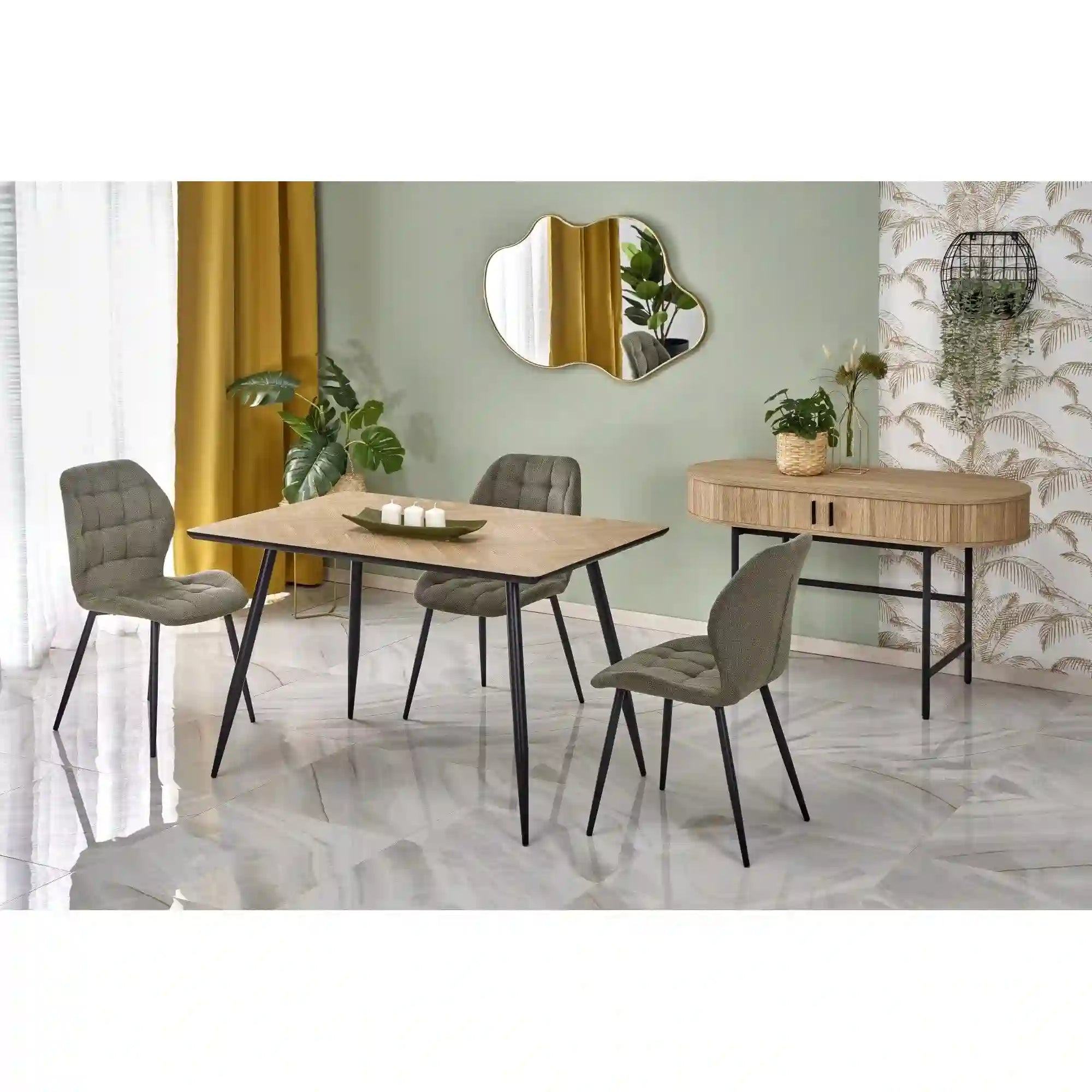 Masa HOUSTON OCN-37497, stejar/negru