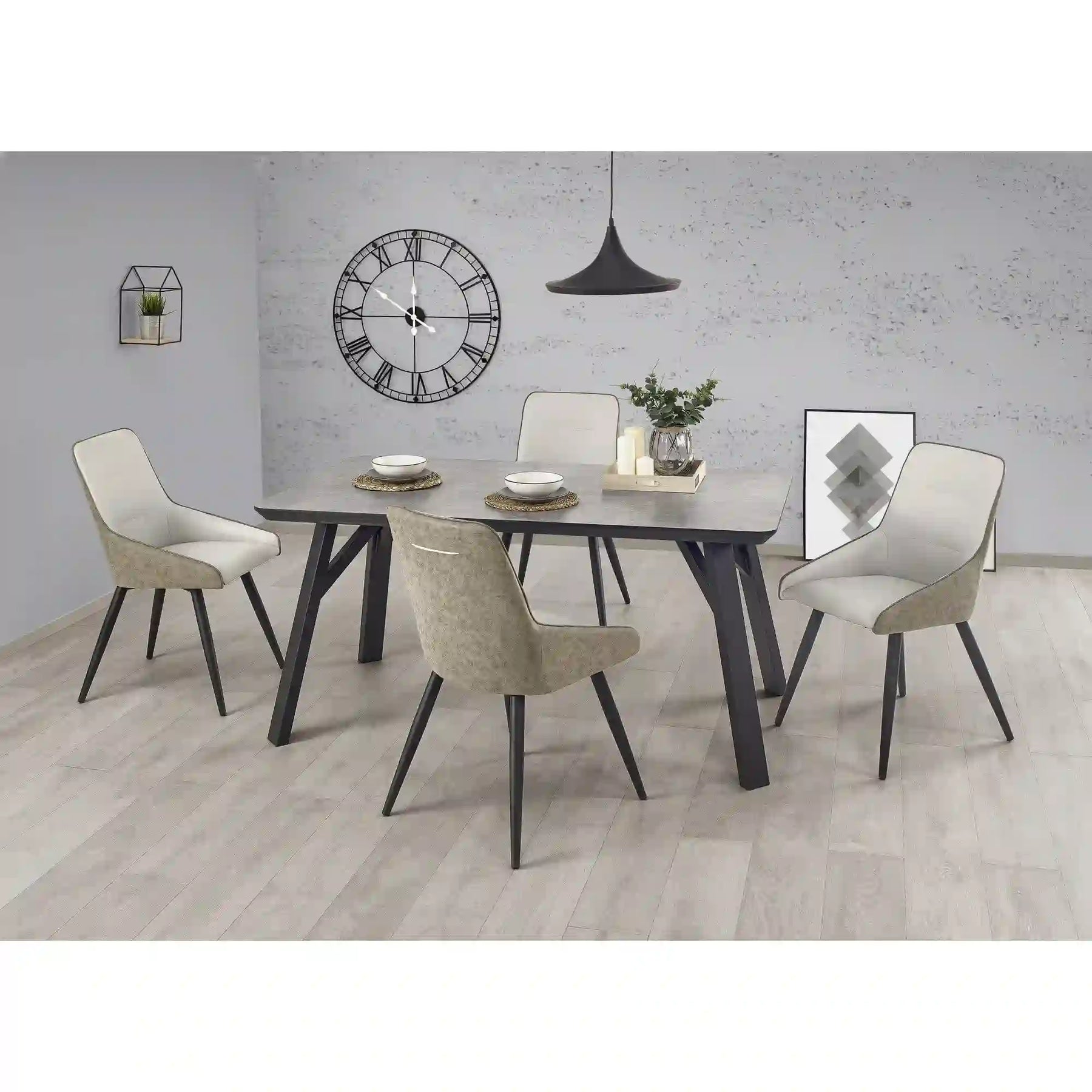 Masa HOUSTON OCN-37511, gri beton/negru