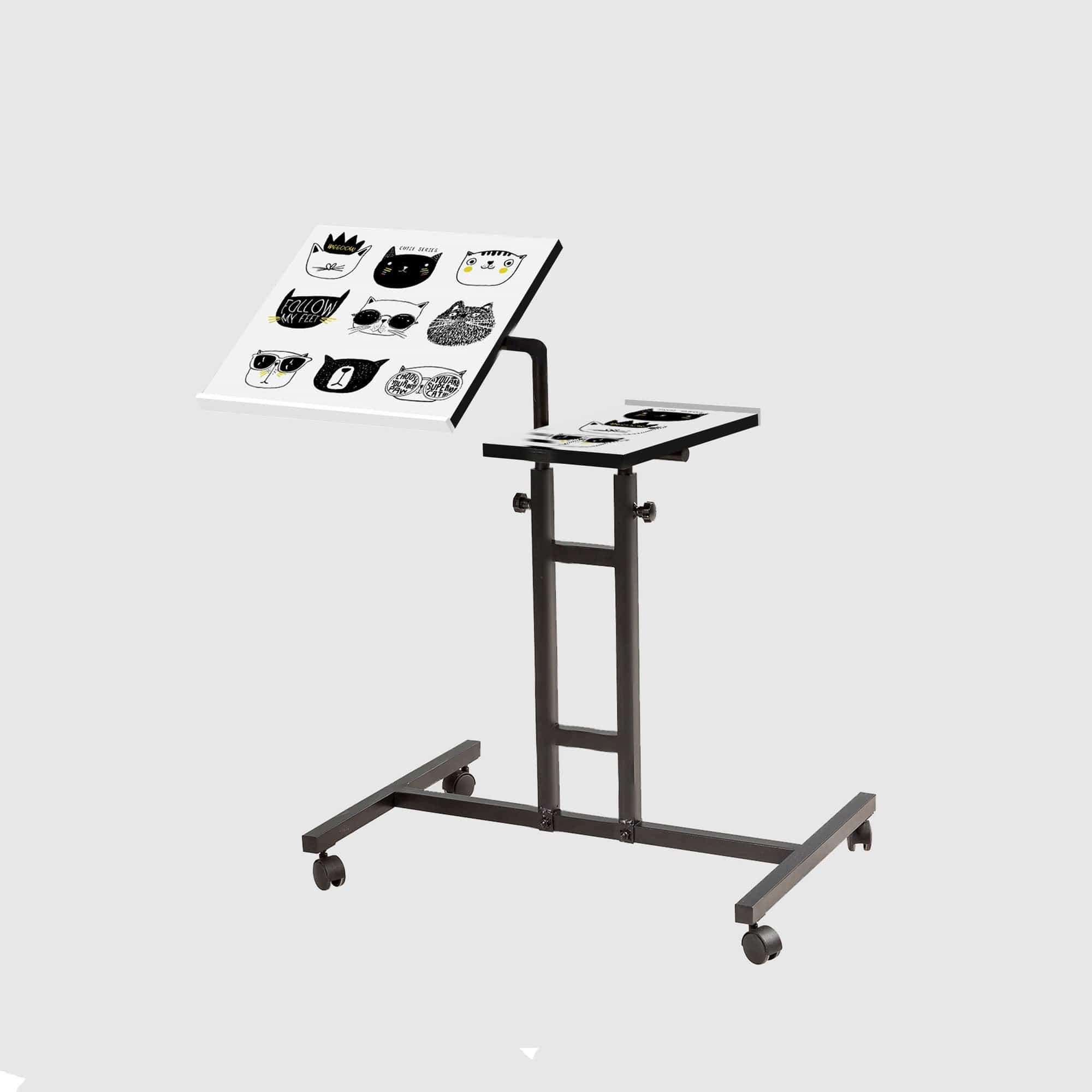 Masa laptop AMSTERDAM OCN-31783, negru/alb