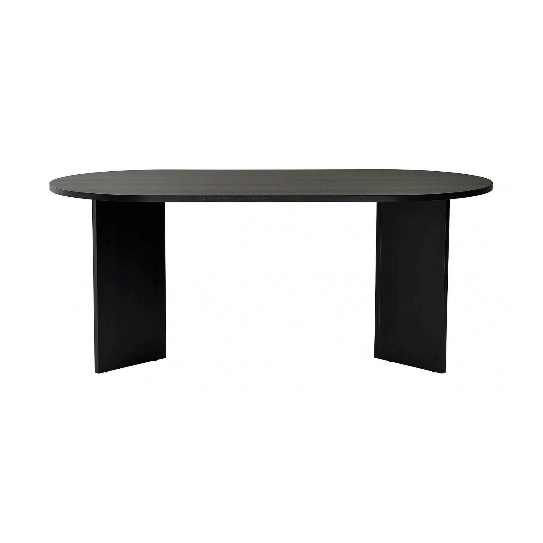 Masa SABLIN, PAL laminat, negru, 180×89.5×75 cm