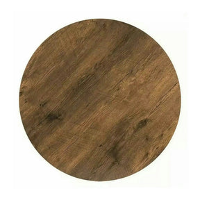 Masa TALIA II, MDF/metal, nuc/negru mat, 90×90×76 cm