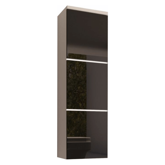 Dulap suspendat MASON BL 11, alb/negru, DTD laminat, cu iluminare LED, 30x31x110 cm