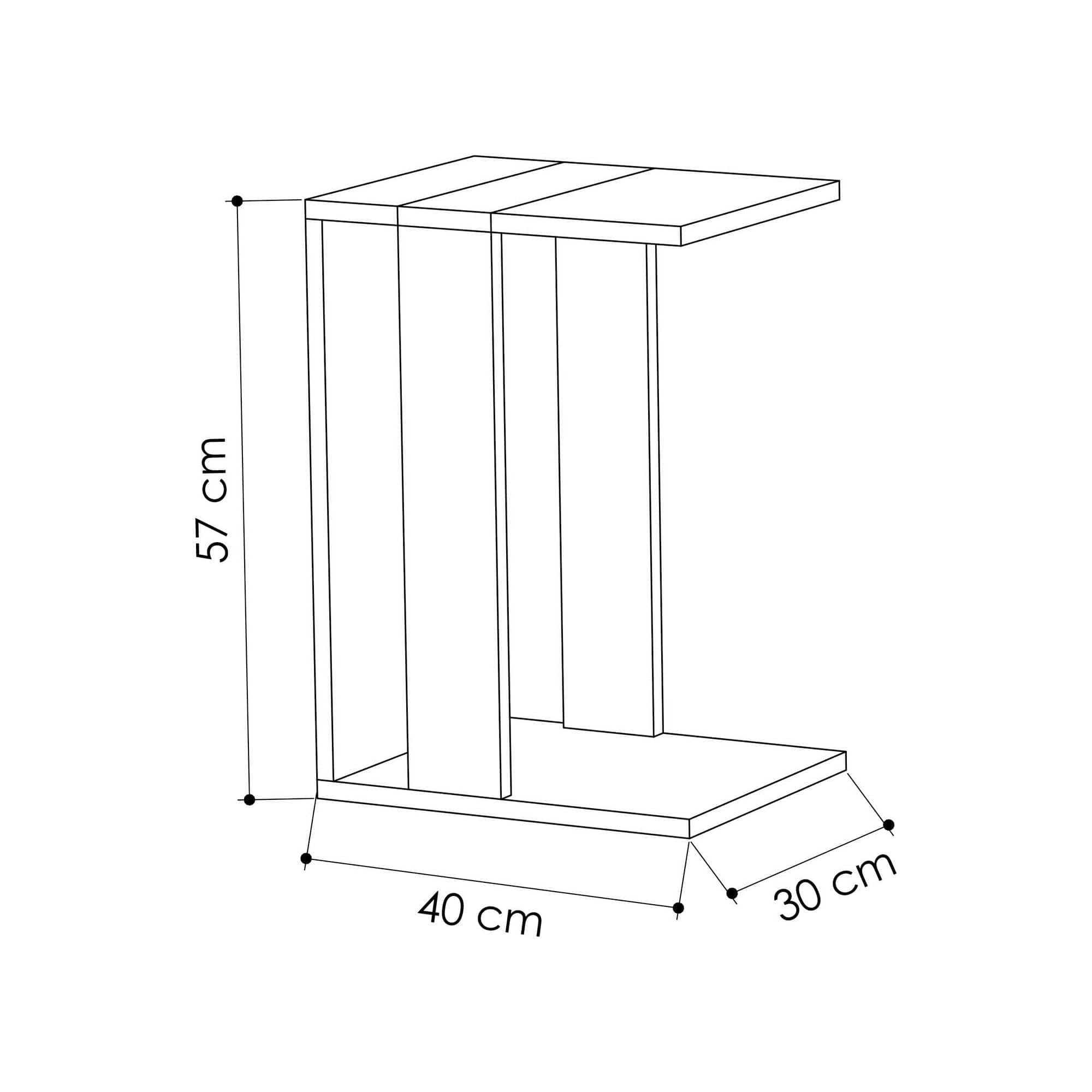 Masuta AMSTERDAM OCN-31616, stejar sonoma/gri antracit