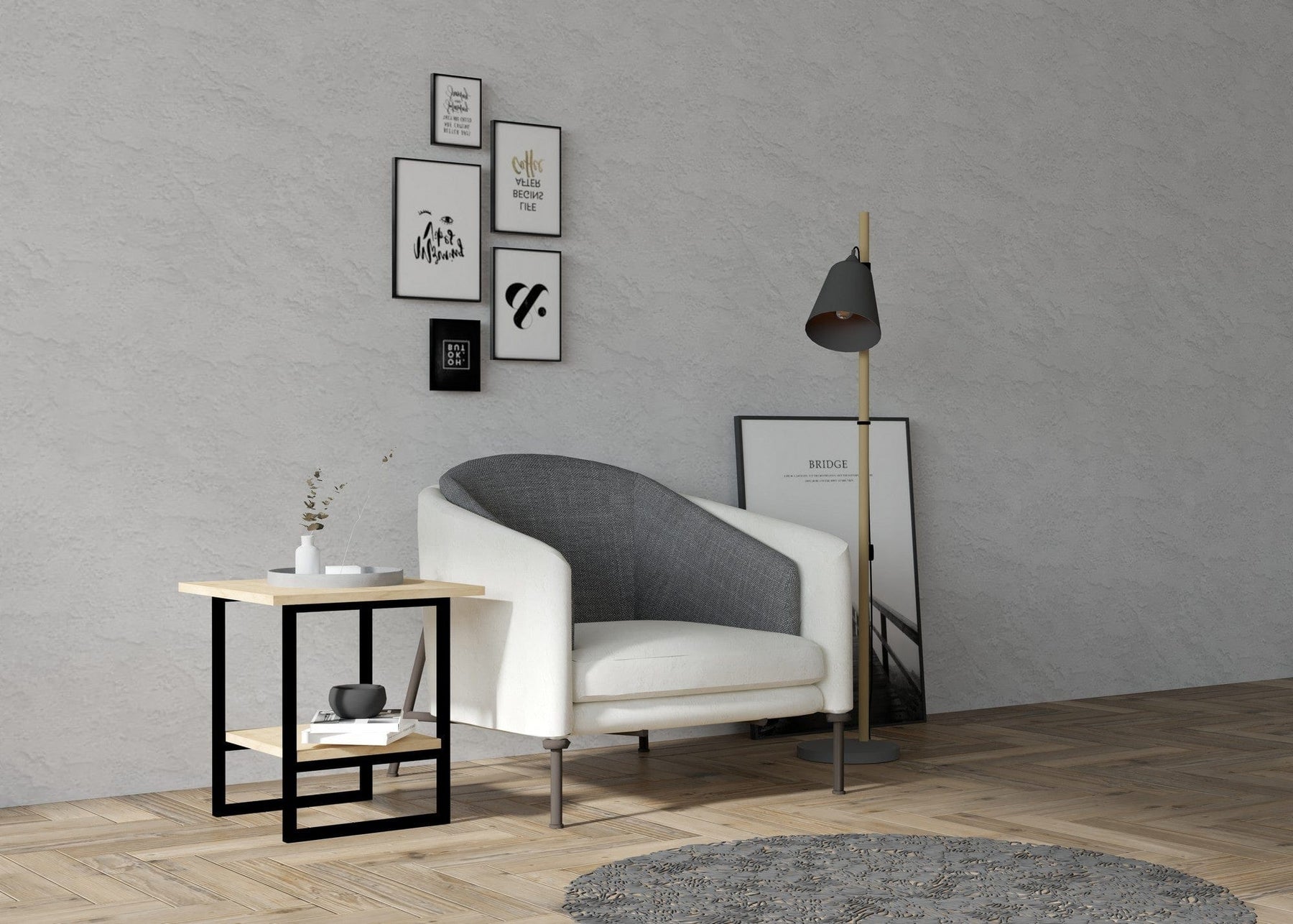 Masuta AMSTERDAM OCN-31620, stejar/negru