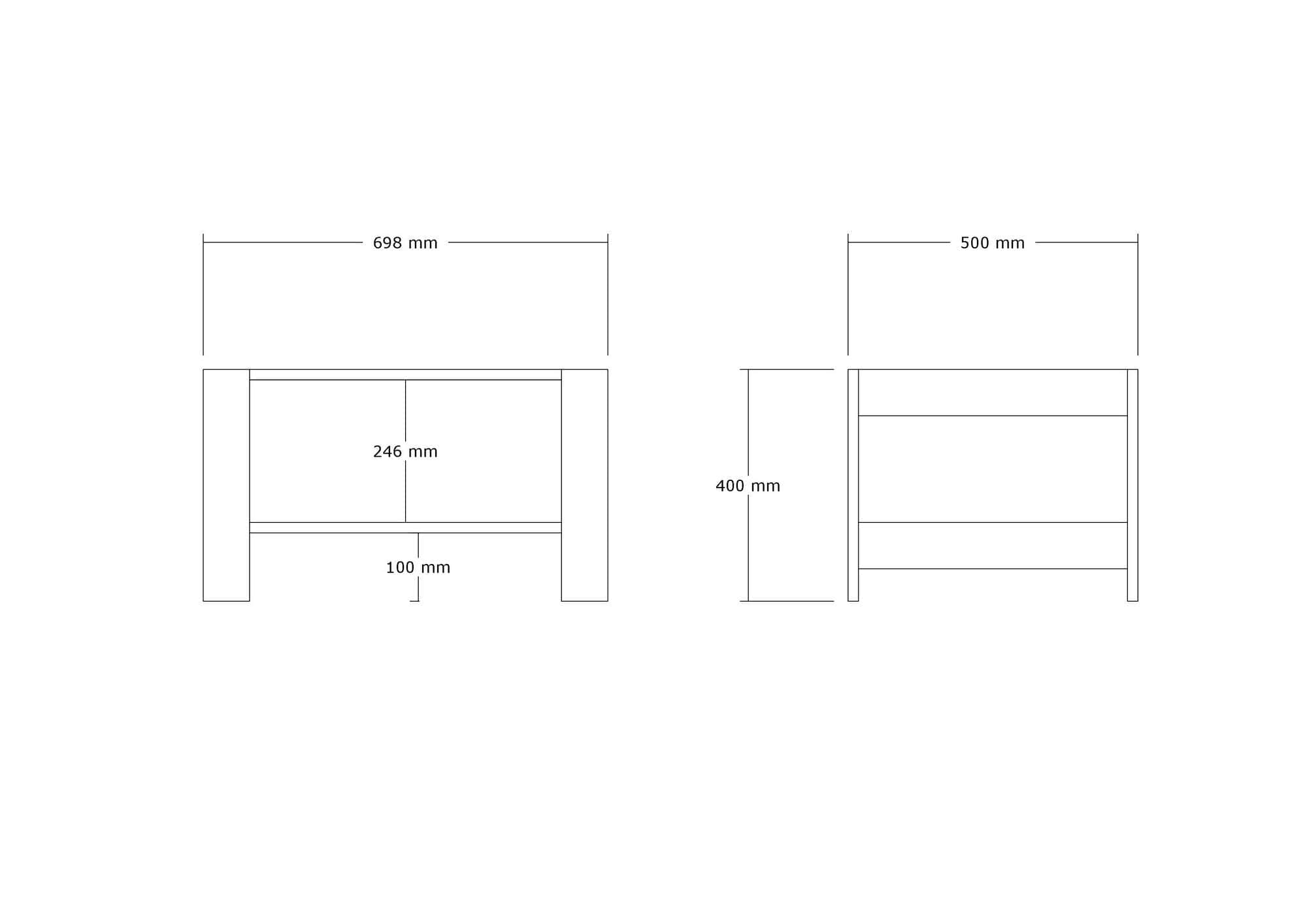 Masuta cafea AMSTERDAM OCN-31621, stejar
