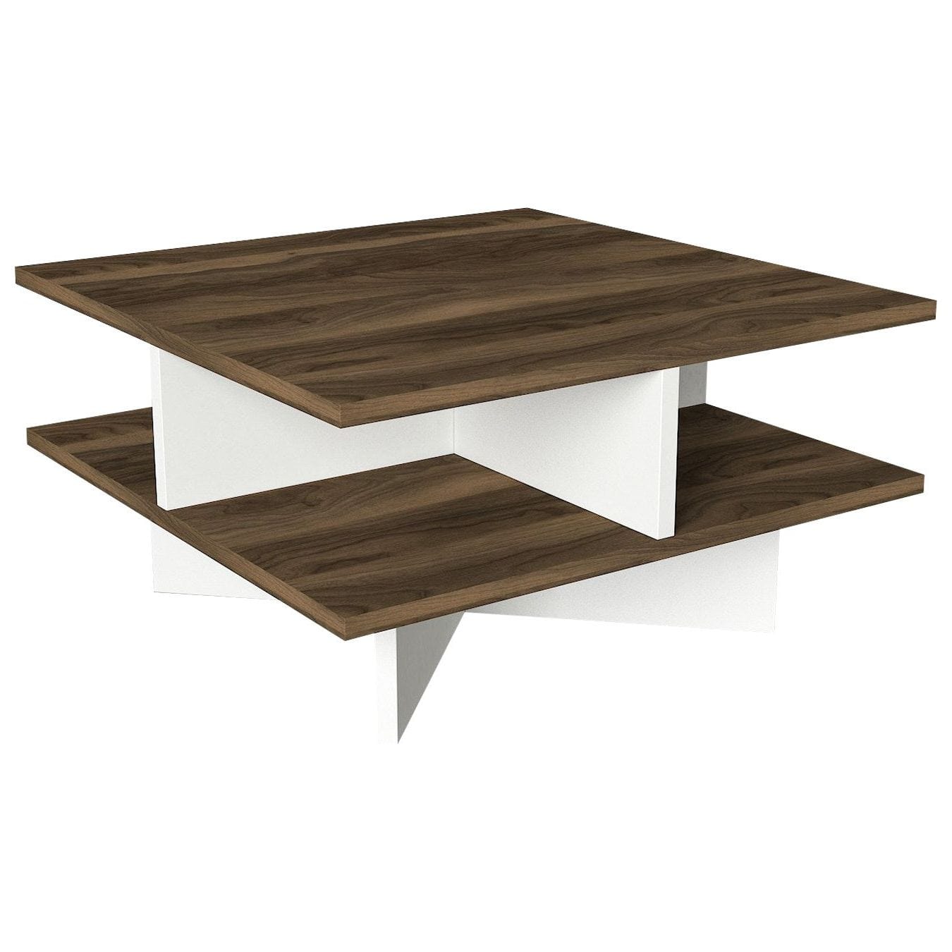 Masuta cafea AMSTERDAM OCN-31649, nuc/alb