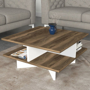 Masuta cafea AMSTERDAM OCN-31649, nuc/alb