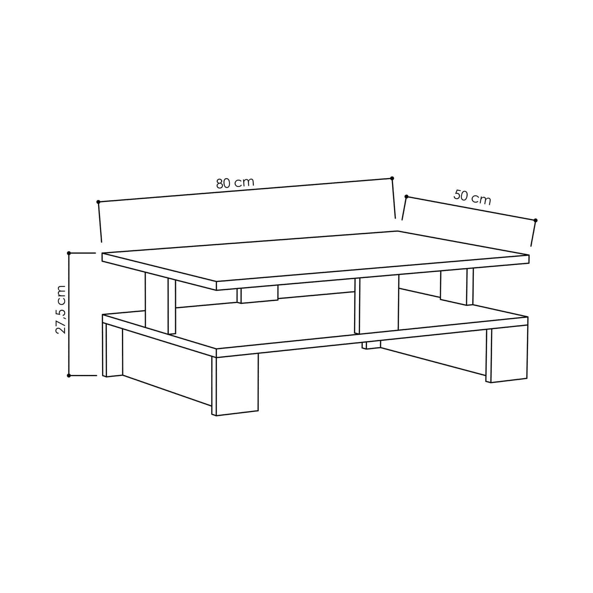 Masuta cafea AMSTERDAM OCN-31650, gri antracit