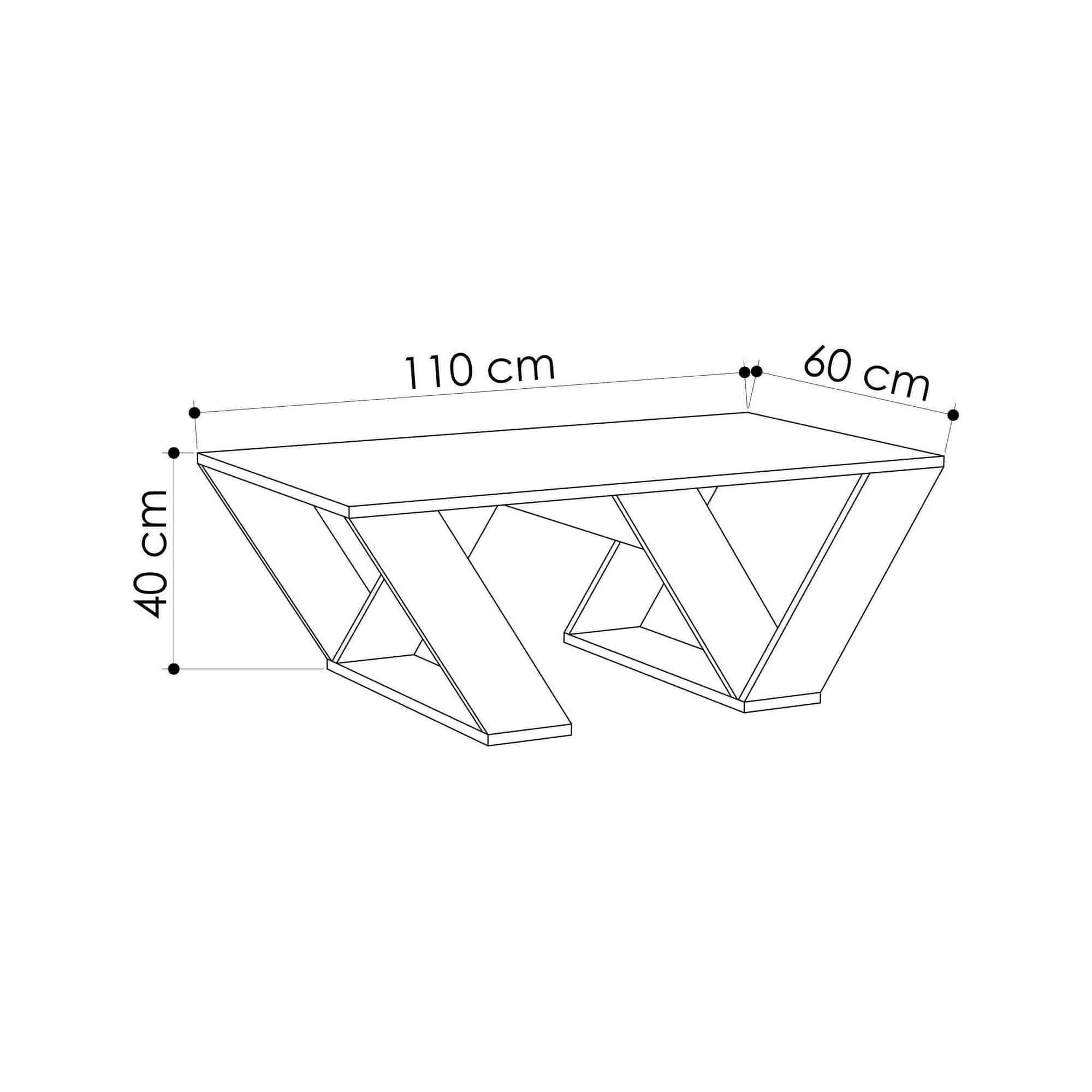 Masuta cafea AMSTERDAM OCN-31662, alb