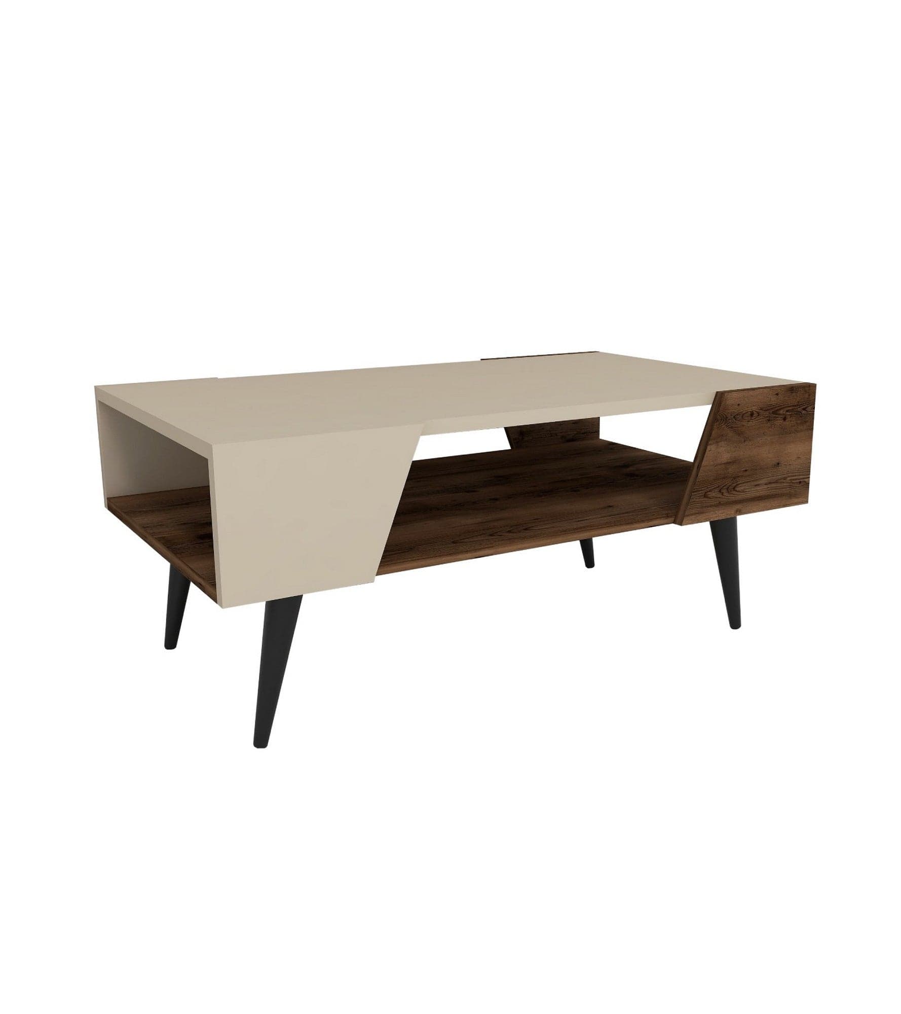 Masuta cafea AMSTERDAM OCN-31695, crem/nuc