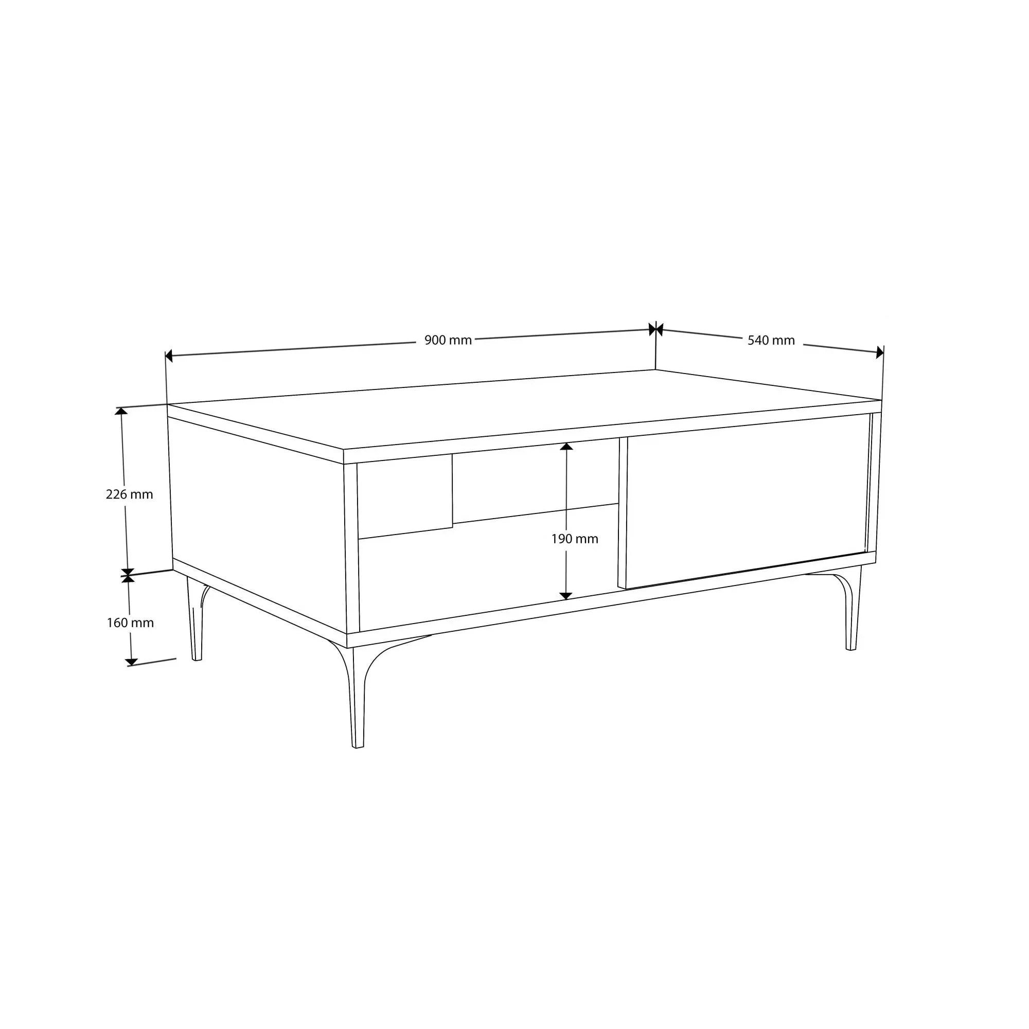 Masuta cafea AMSTERDAM OCN-31697, nuc