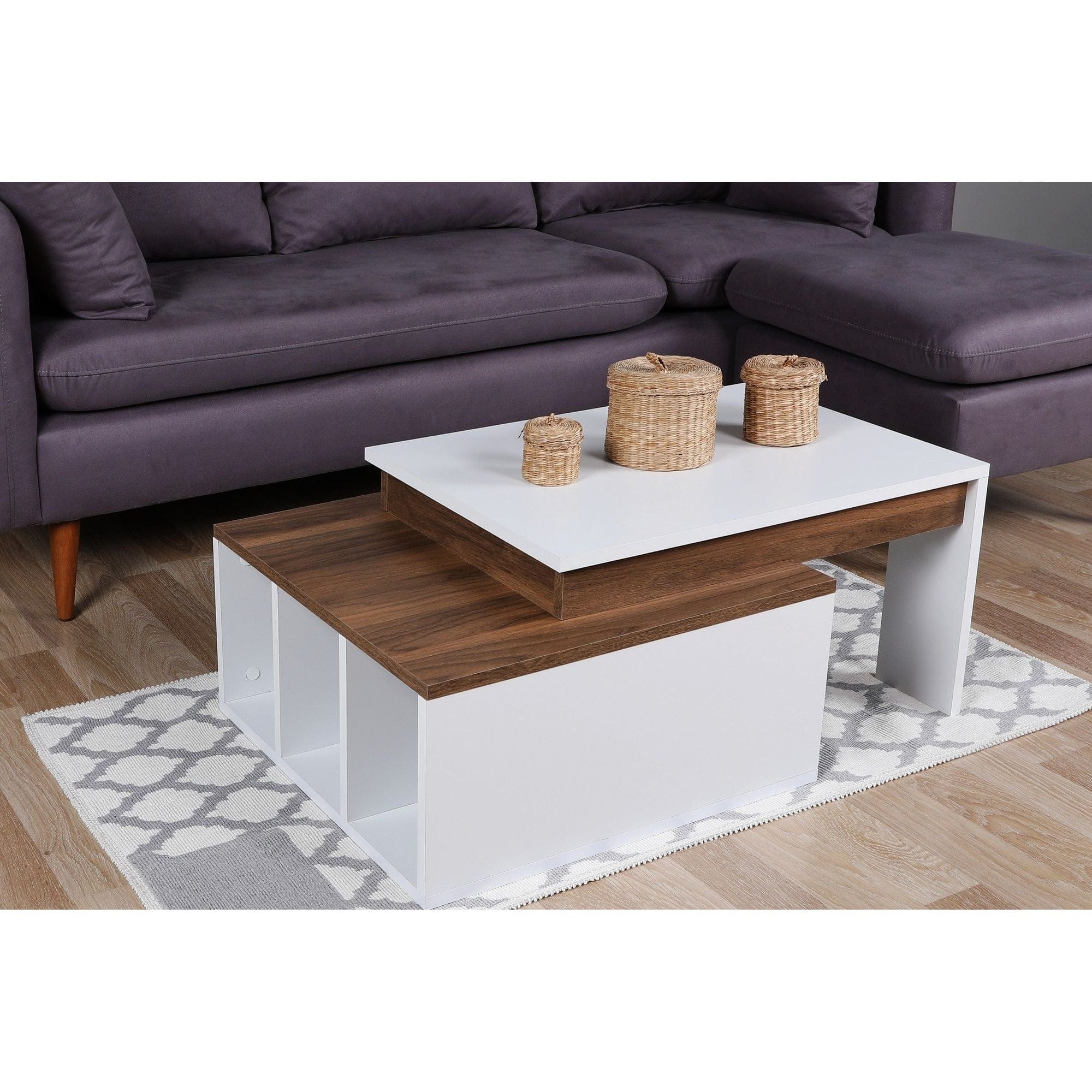 Masuta cafea AMSTERDAM OCN-31704, alb