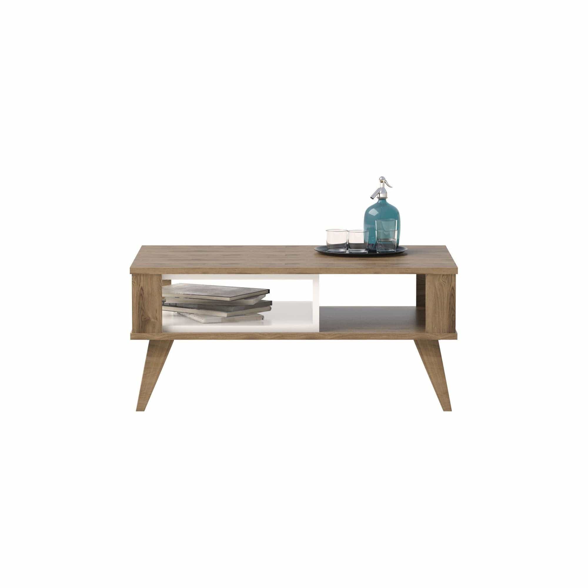 Masuta cafea AMSTERDAM OCN-31729, alb/nuc