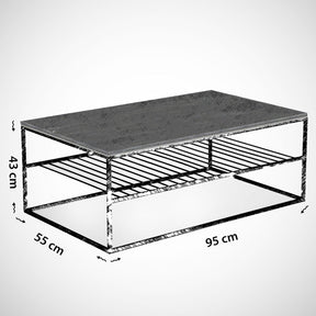 Masuta cafea AMSTERDAM OCN-31740, alb/negru
