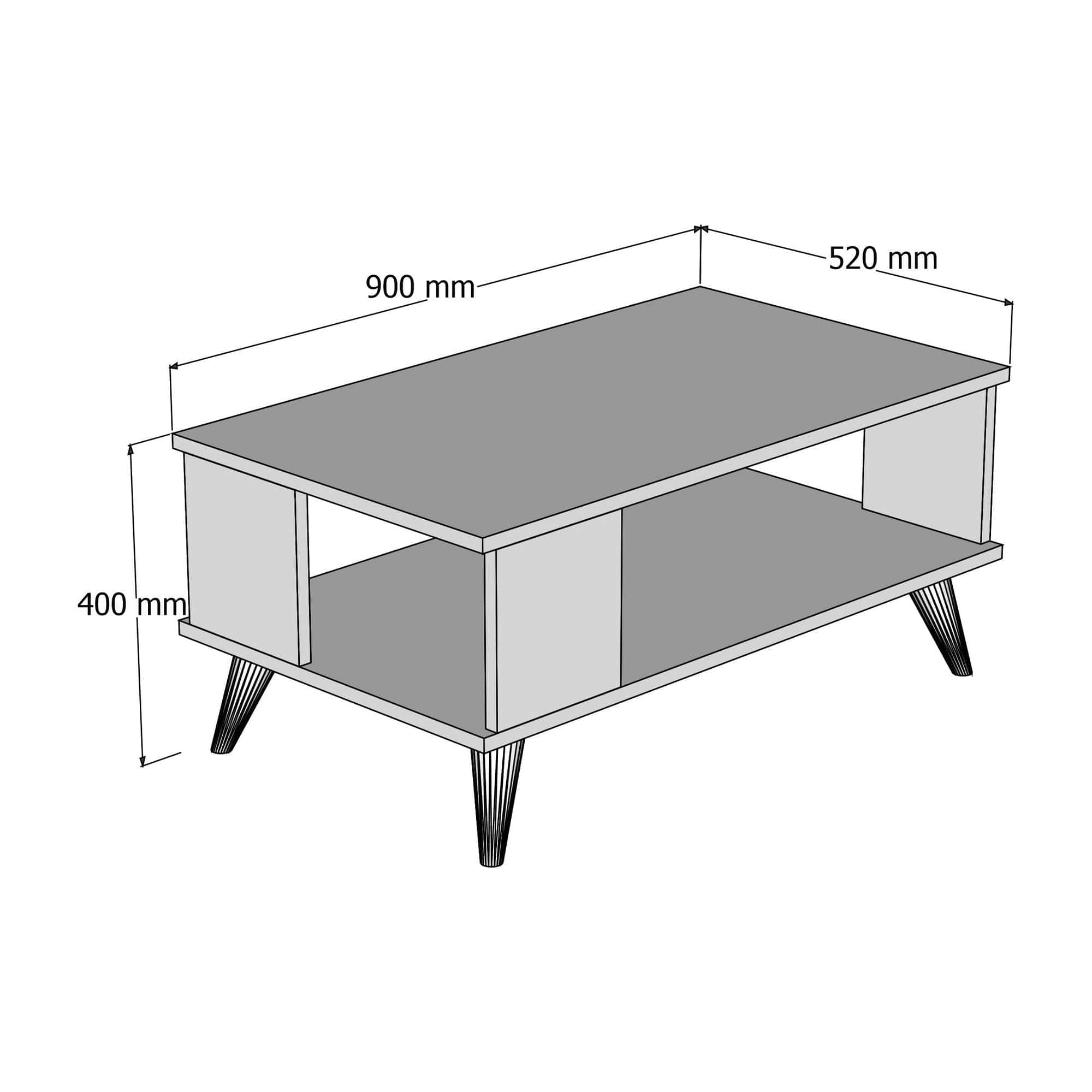 Masuta cafea AMSTERDAM OCN-35678, stejar