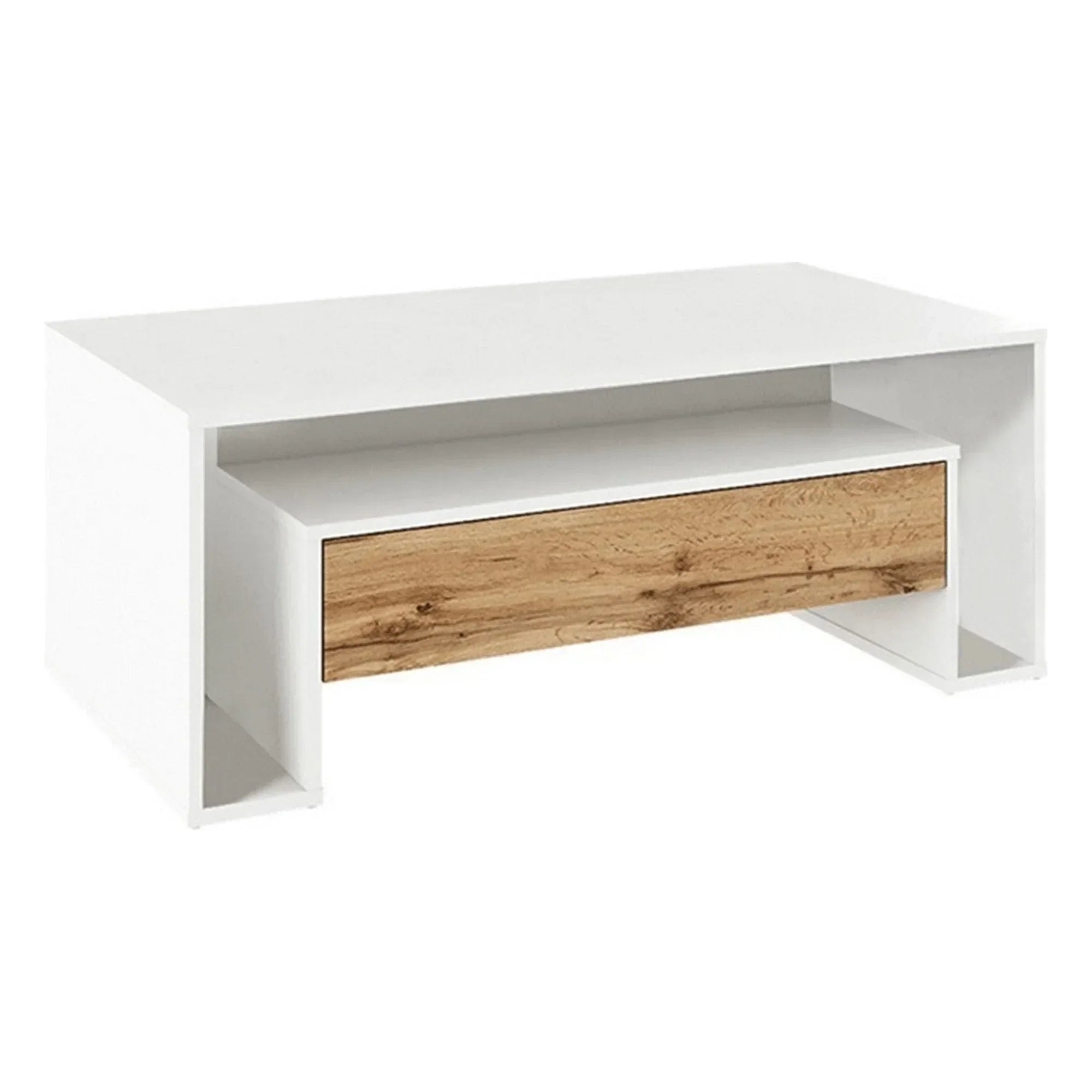 Masuta cafea ATHENA OCN-27931, albastru/stejar wotan