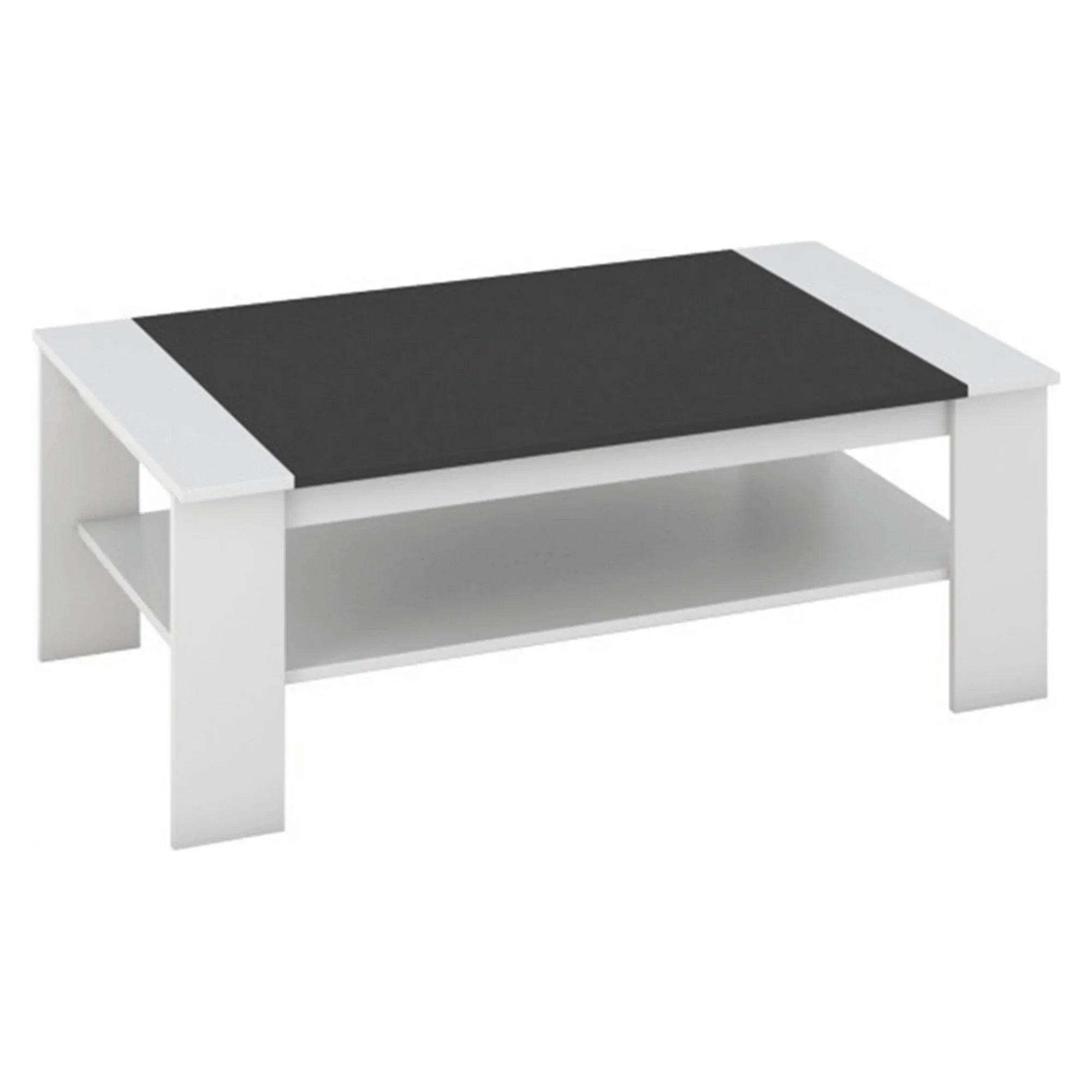 Masuta cafea ATHENA OCN-27998, alb/negru