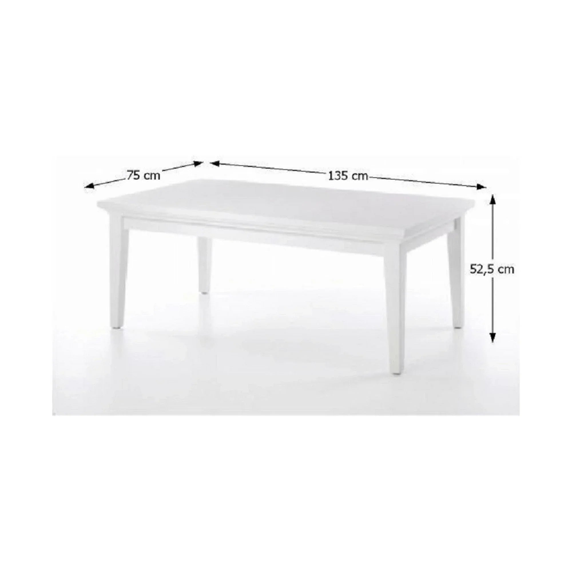 Masuta cafea ATHENA OCN-27999, alb