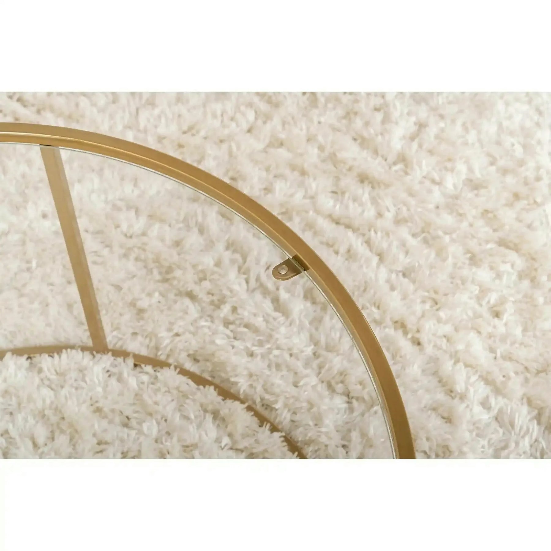 Masuta cafea AURUM, sticlă securizata/metal, transparent/auriu, 80×80×43 cm