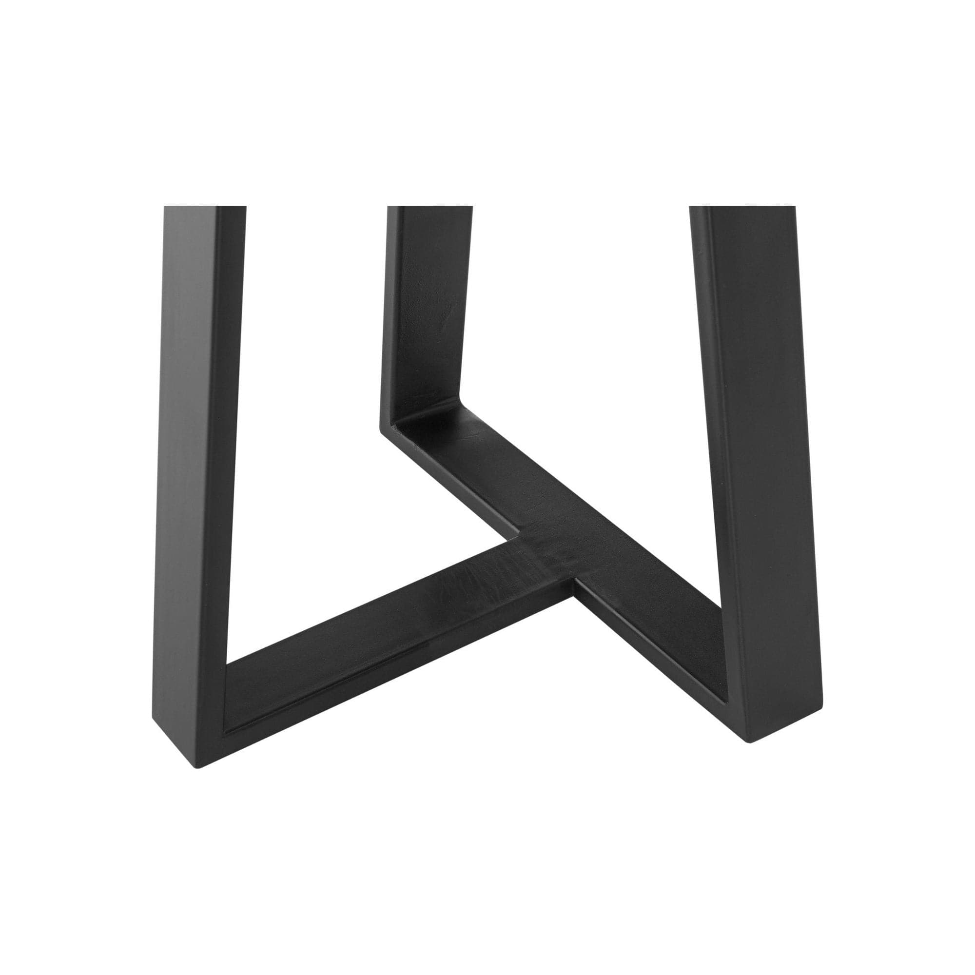 Masuta cafea Jason 2, negru cu efect de marmura, ceramica/metal, 40x50 cm